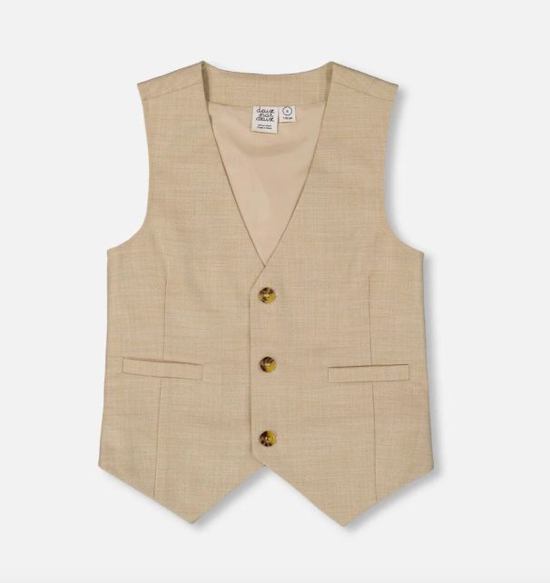 Deux par Deux - Light Taupe Vest, Size: 2