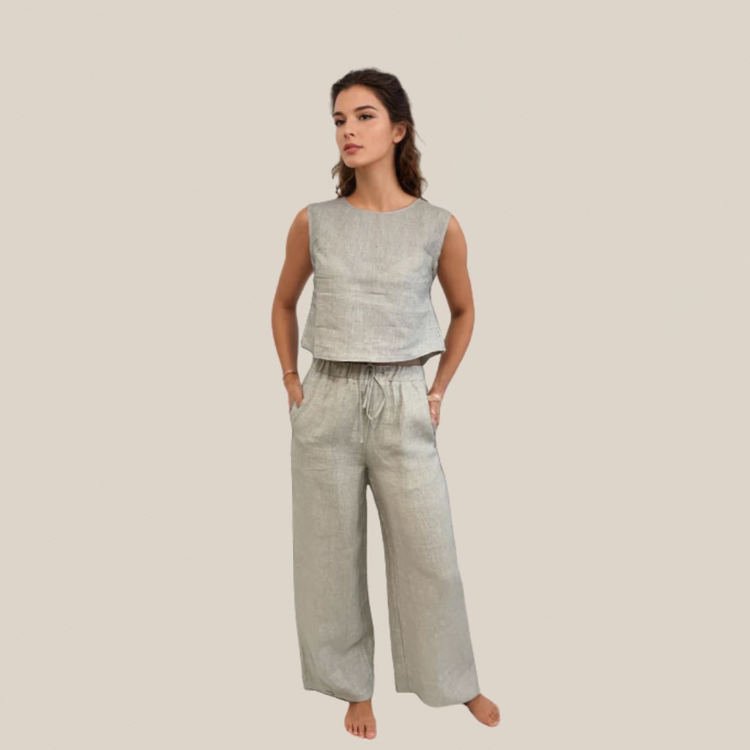Nyra Linen Pant Set with Nina Tank