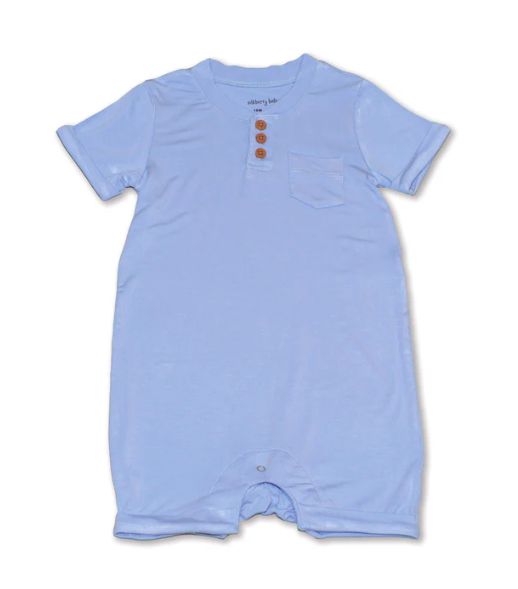 Silkberry Baby - Bamboo Short Sleeve Button Romper