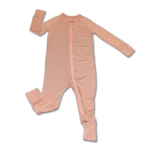 Silkberry Baby - Bamboo Rollover Sleeve Romper, Colour: Maple Sugar, Size: 0-3 Months