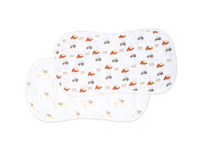 Lulujo - Burp Cloth, Colour: Barnyard &amp; Hen and Chicks