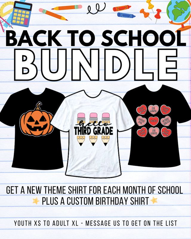 Back to School - Themed T-shirt Bundle