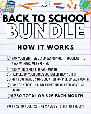 Back to School - Themed T-shirt Bundle