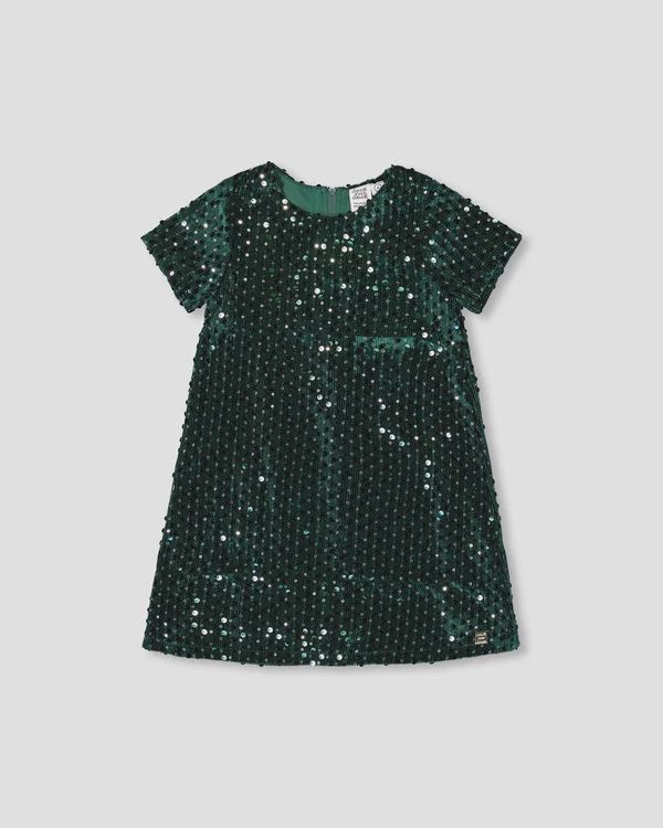 Deux Par Deux - Velvet Sequin Dress, Size: 2 Years