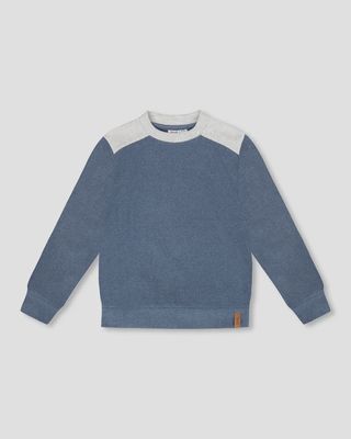 Deux Par Deux - Brushed Crewneck Blue&amp;Grey