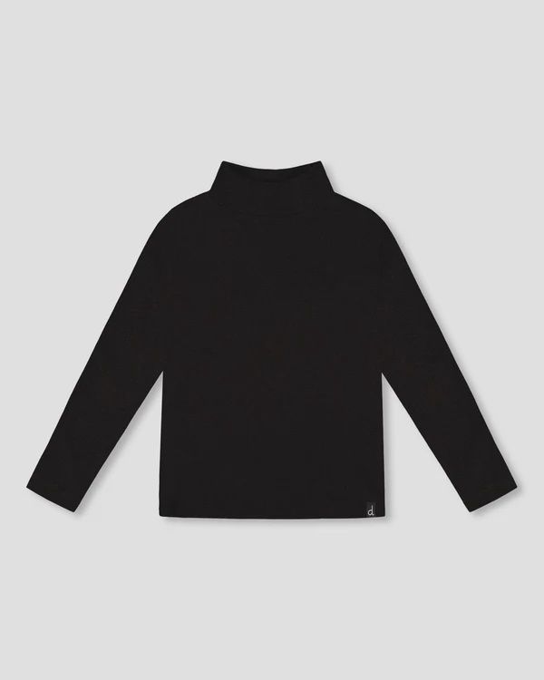 Deux Par Deux - Soft Ribbed Mock Neck Long Sleeve