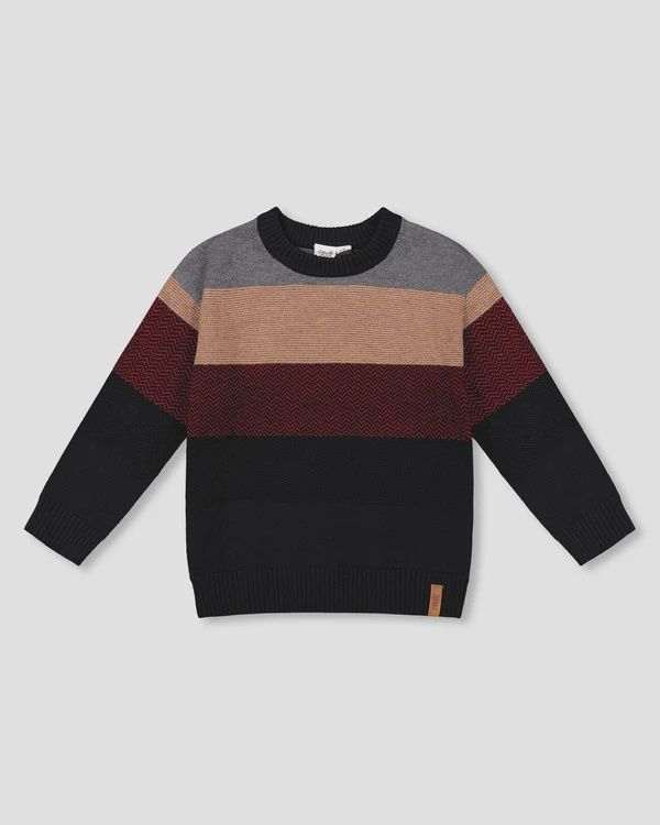 Deux Par Deux - Knit Sweater - Red &amp; Black