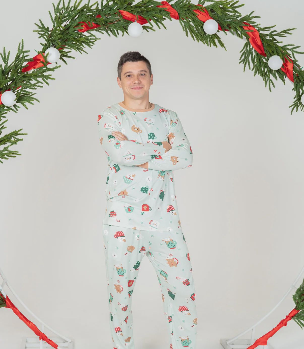 Silkberry Baby - Holiday Family Matching - Men&#39;s Long Sleeve PJ&#39;s, Size: X-Small