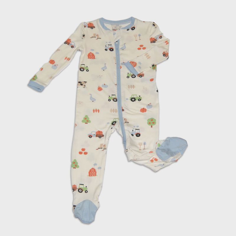 Silkberry Baby - Bamboo Footed Sleeper - Prints