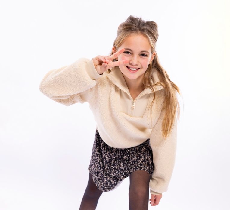 No Way Monday - Dropped Shoulder Beige Teddy