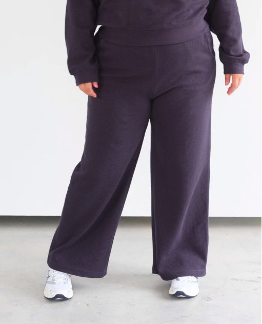Brunette the Label - Women's Navy Waffle Set