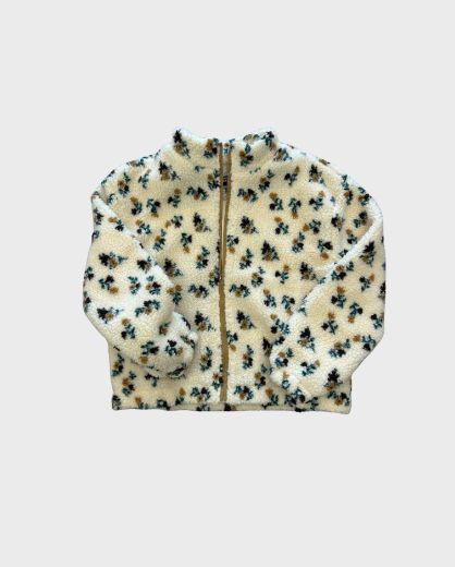 Brunette the Label - Little Babes - Kids Floral Sherpa Jacket