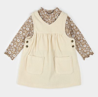 Petit Lem - Overall Corduroy Dress Set