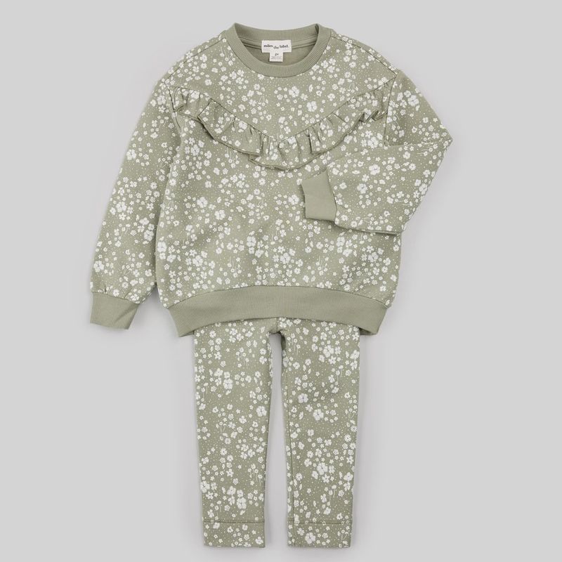 Miles the Label - Floral Print Sage Set