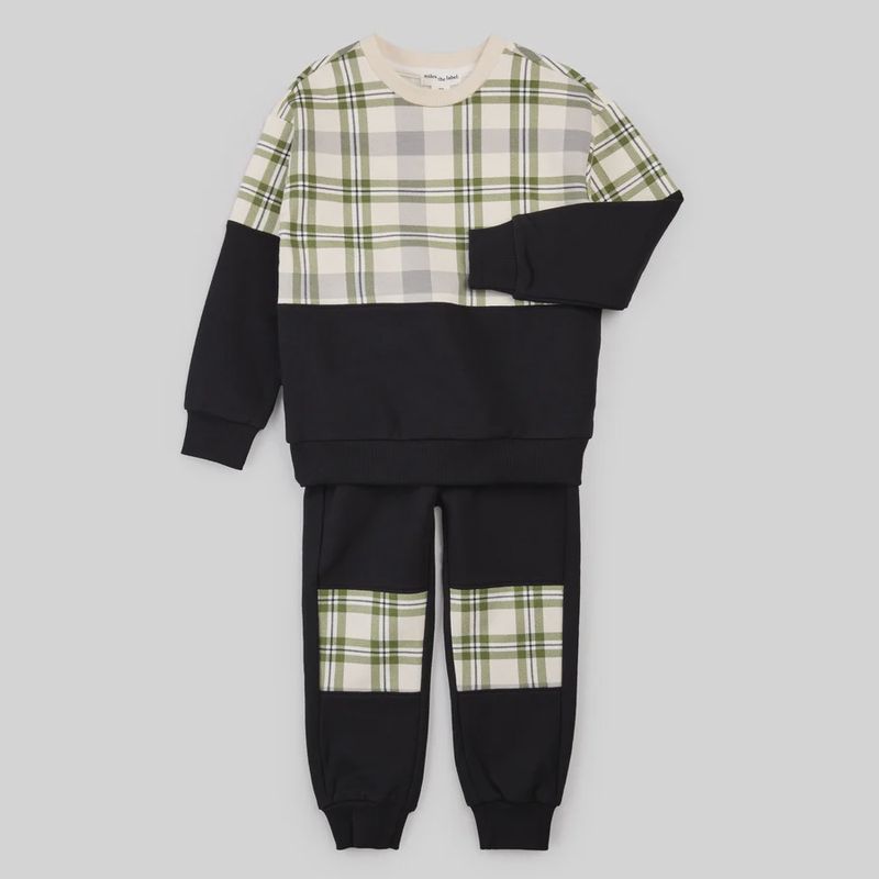 Miles the Label - Plaid and Black Patch Set