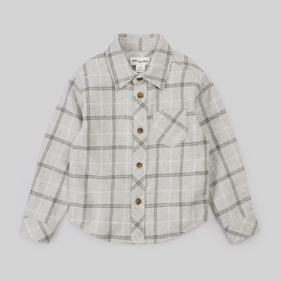 Miles the Label - Flannel Shirt, Size: 3 Months
