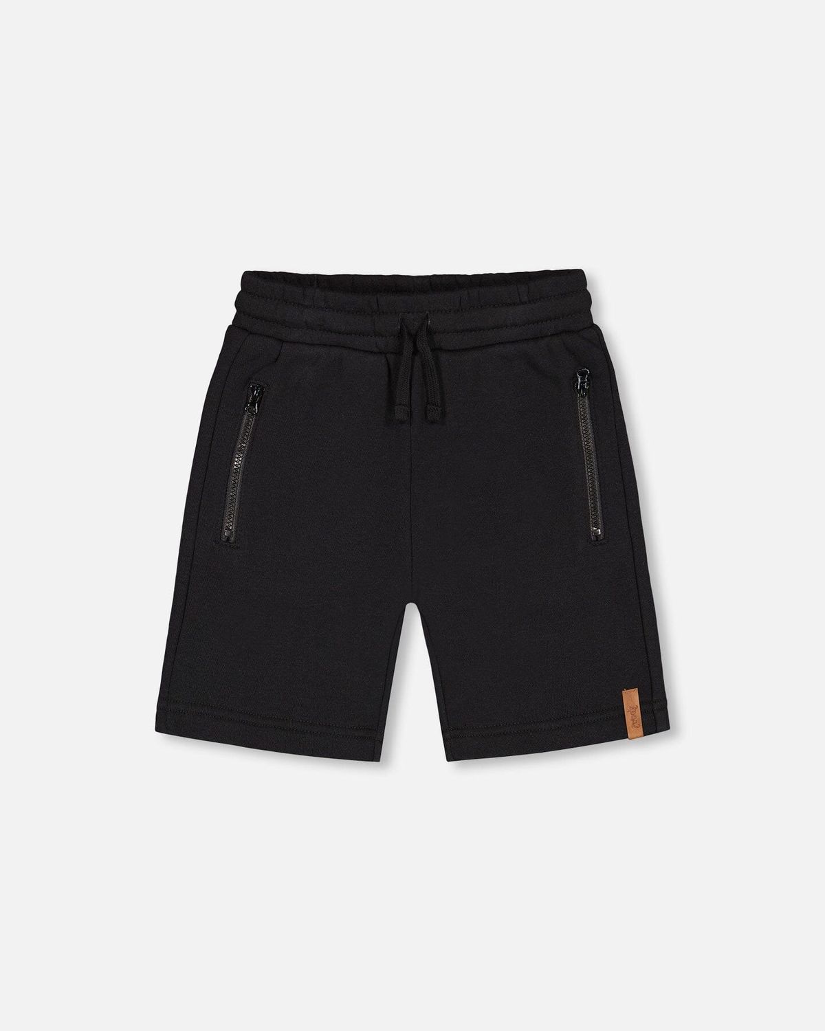 Deux Par Deux - French Terry Short w Zipper Pocket, Colour: Black, Size: 2 Year