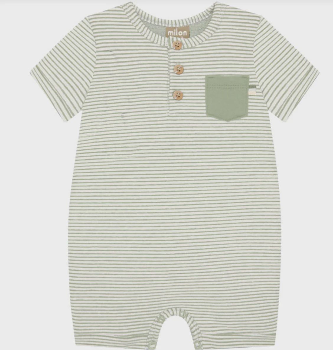 Milon - Wasabi Green Romper, Size: 3-6 Months