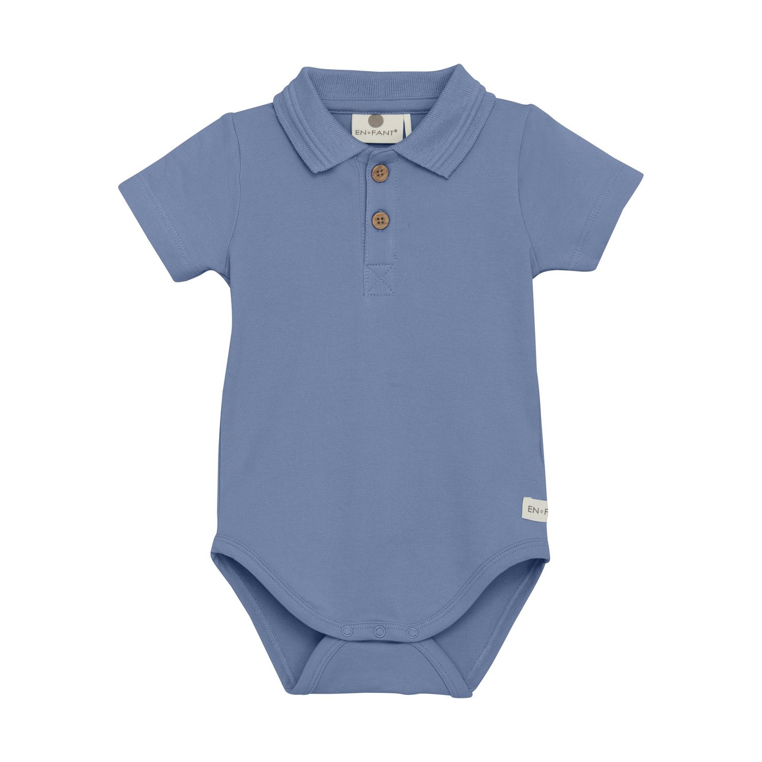 En-Fant - Blue Polo Bodysuit, Size: 3 Months