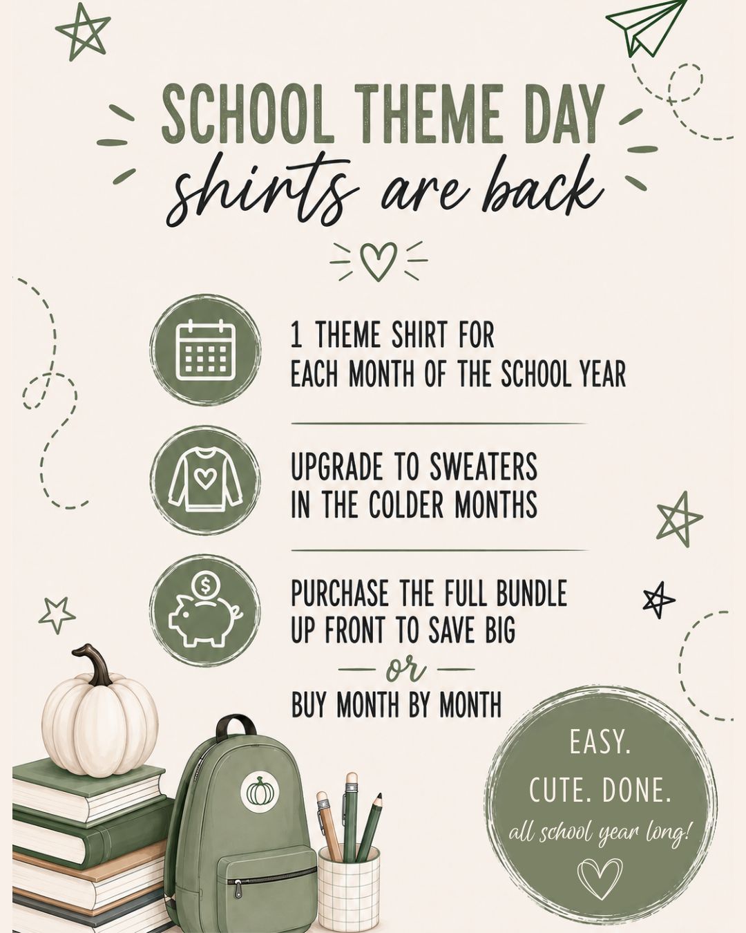 School Themed Day Shirts