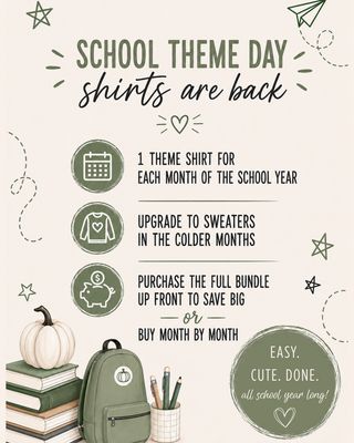 School Themed Day Shirts