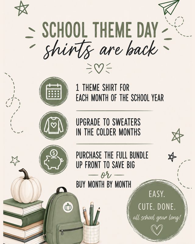 School Themed Day Shirts