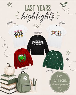 School Themed Day Shirts