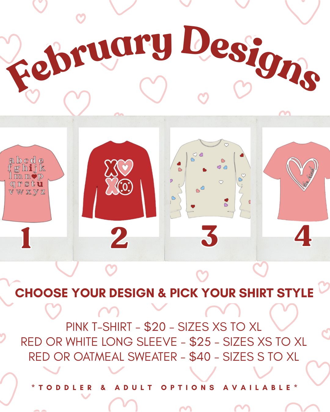 February Theme Shirts