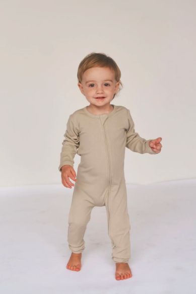 Bambi &amp; Birdie - Ribbed Khaki Green Zipper Sleeper