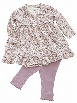 Fixoni - Floral Dress with Bodysuit & Leggings