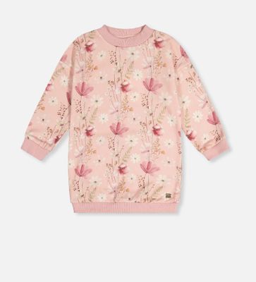 Deux Par Deux - French Terry Dress with Jacquard Leggings