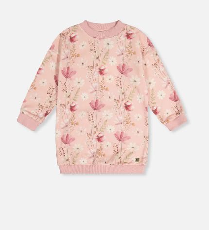 Deux Par Deux - French Terry Dress with Jacquard Leggings