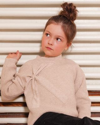 Deux Par Deux - Knit Sweater with Bow