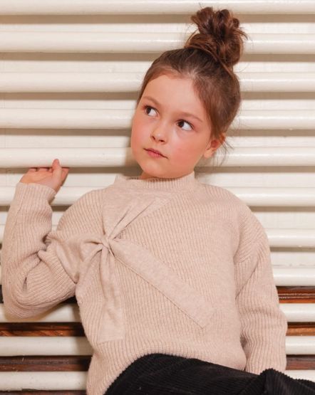 Deux Par Deux - Knit Sweater with Bow