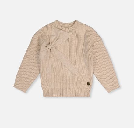 Deux Par Deux - Knit Sweater with Bow, Size: 2