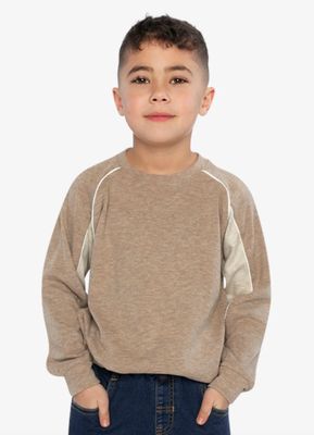 Deux Par Deux - Taupe Brushed Jersey Sweater