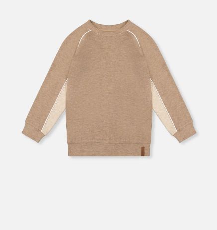 Deux Par Deux - Taupe Brushed Jersey Sweater