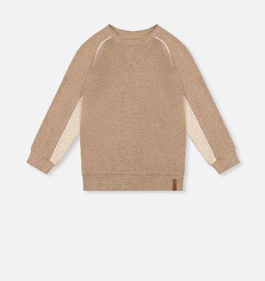 Deux Par Deux - Taupe Brushed Jersey Sweater