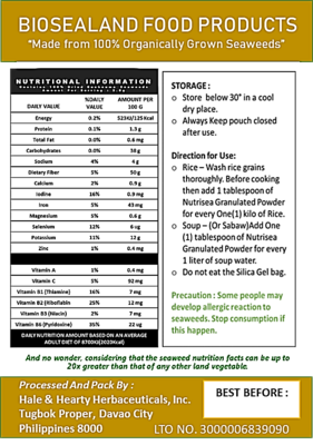 Nutrisea Powder Mix 100 gms/pouch
