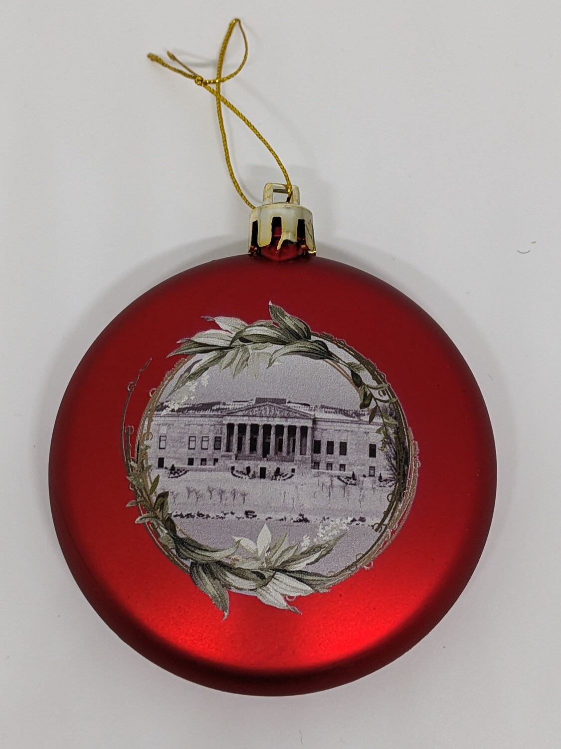 Buffalo History Museum Flat Red Ornament