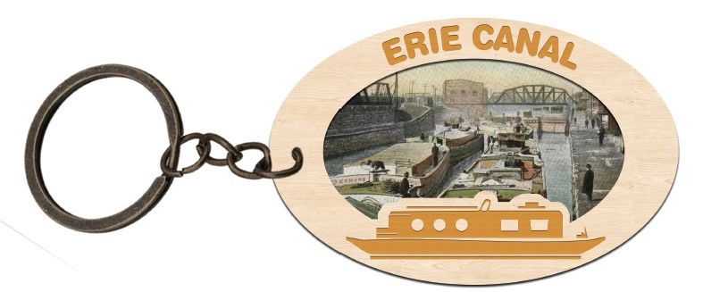 Erie Canal Silhouette Key Chain