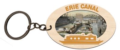 Erie Canal Silhouette Key Chain