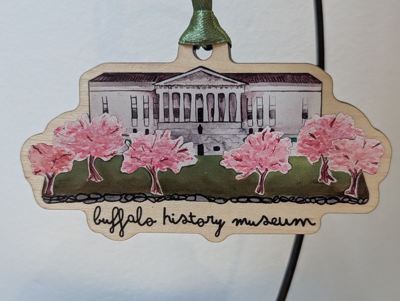 Buffalo History Museum Cherry Blossom Ornament