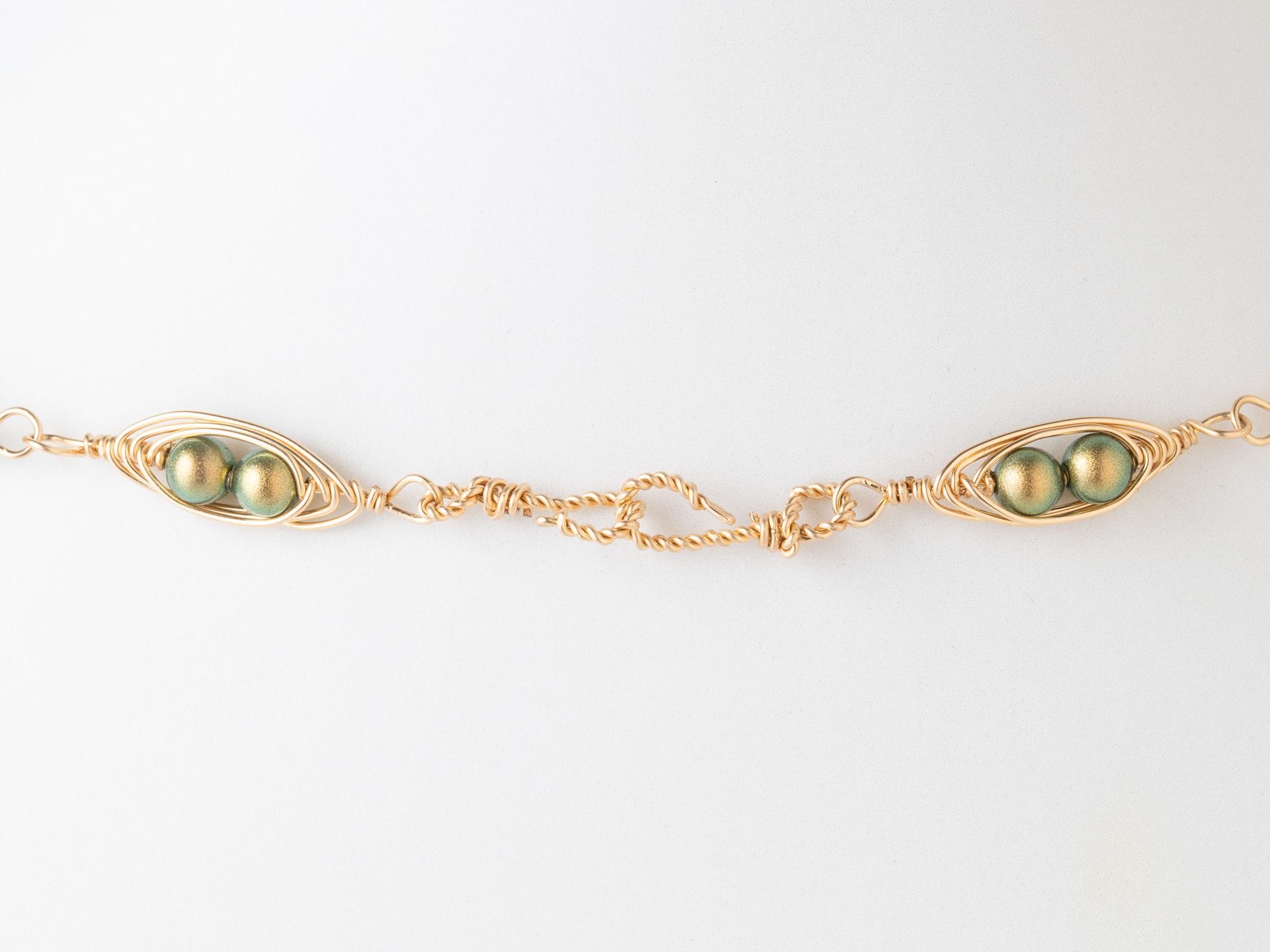 Pea Pod  Chain Necklace