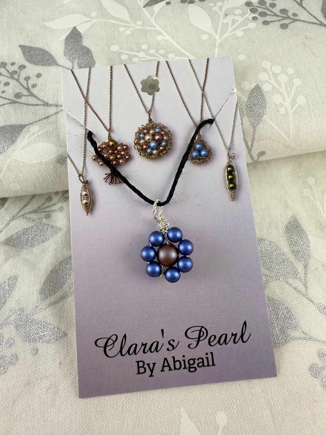 Sapphire Flower Necklace