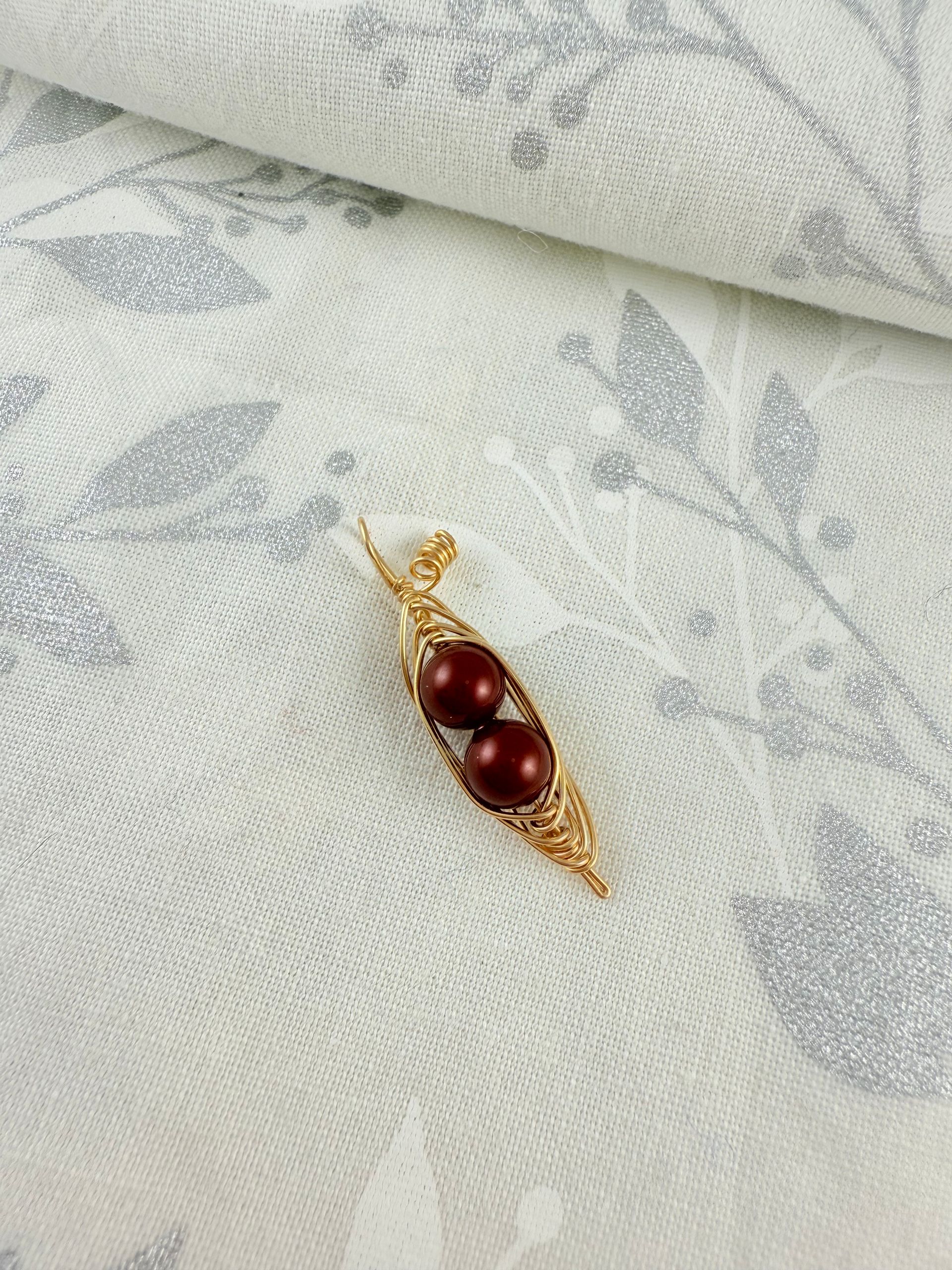Gold and Red Pea Pod