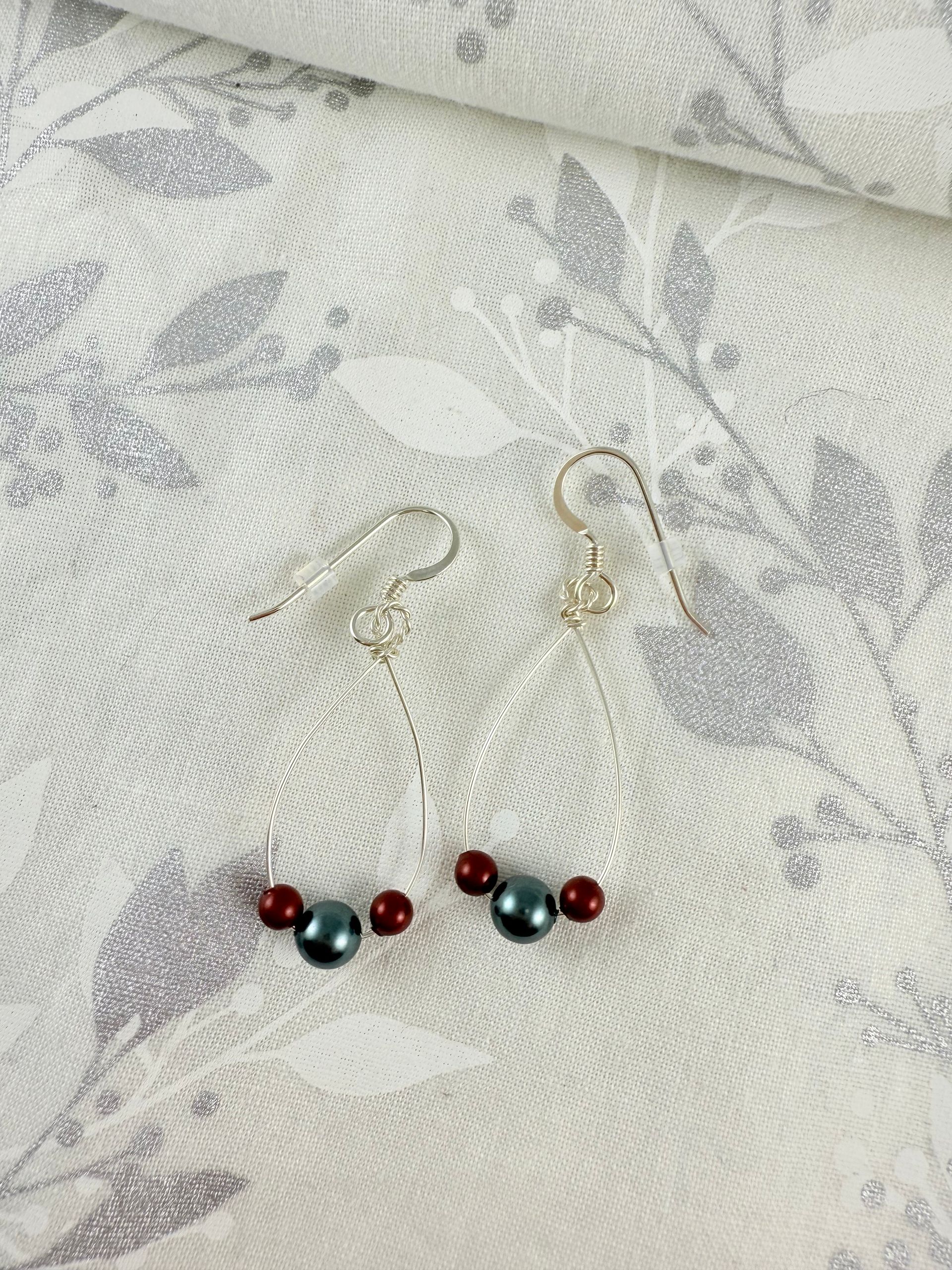 Cranberry Sea Earrings