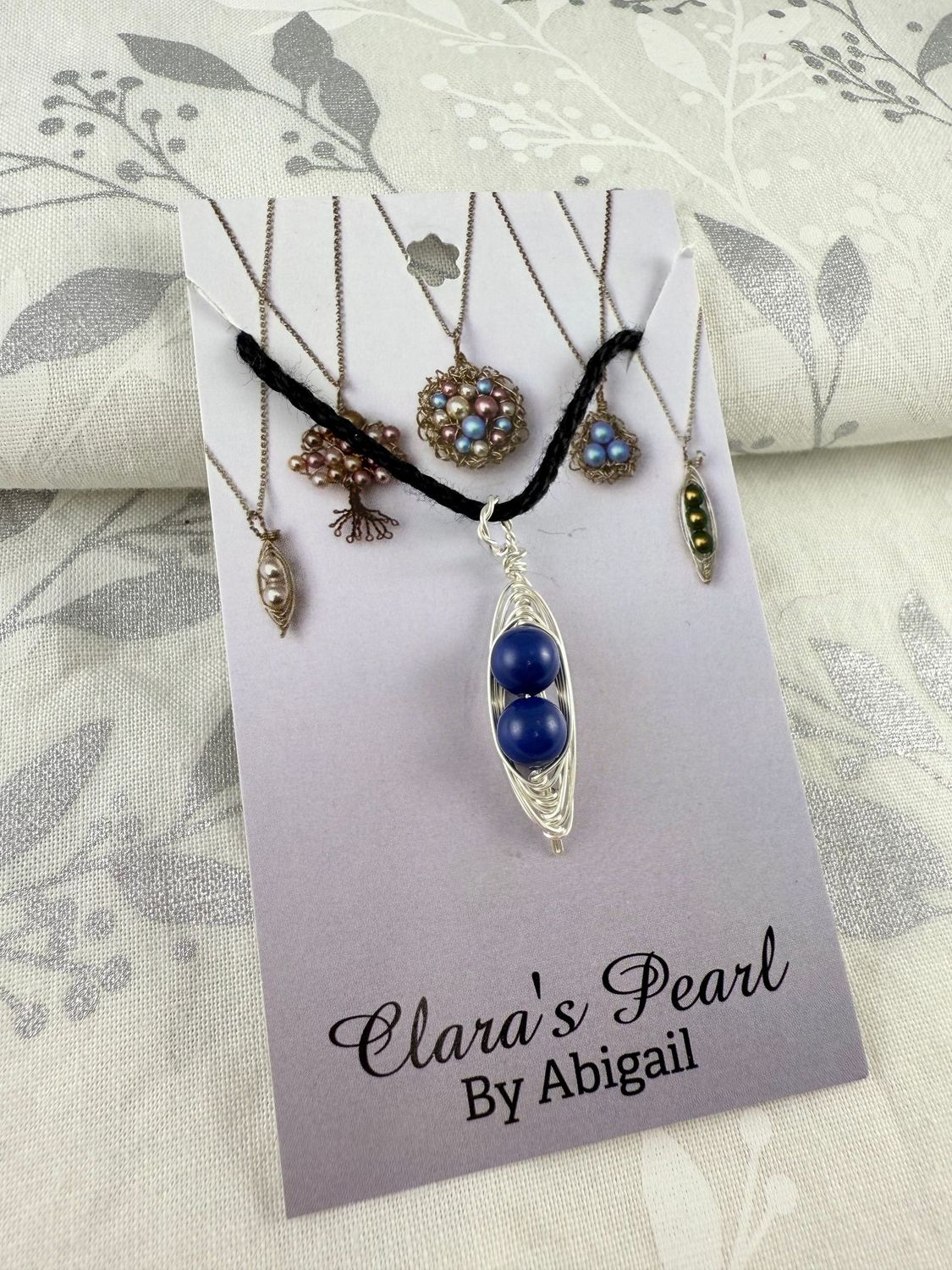 Silver and Blue Pea Pod