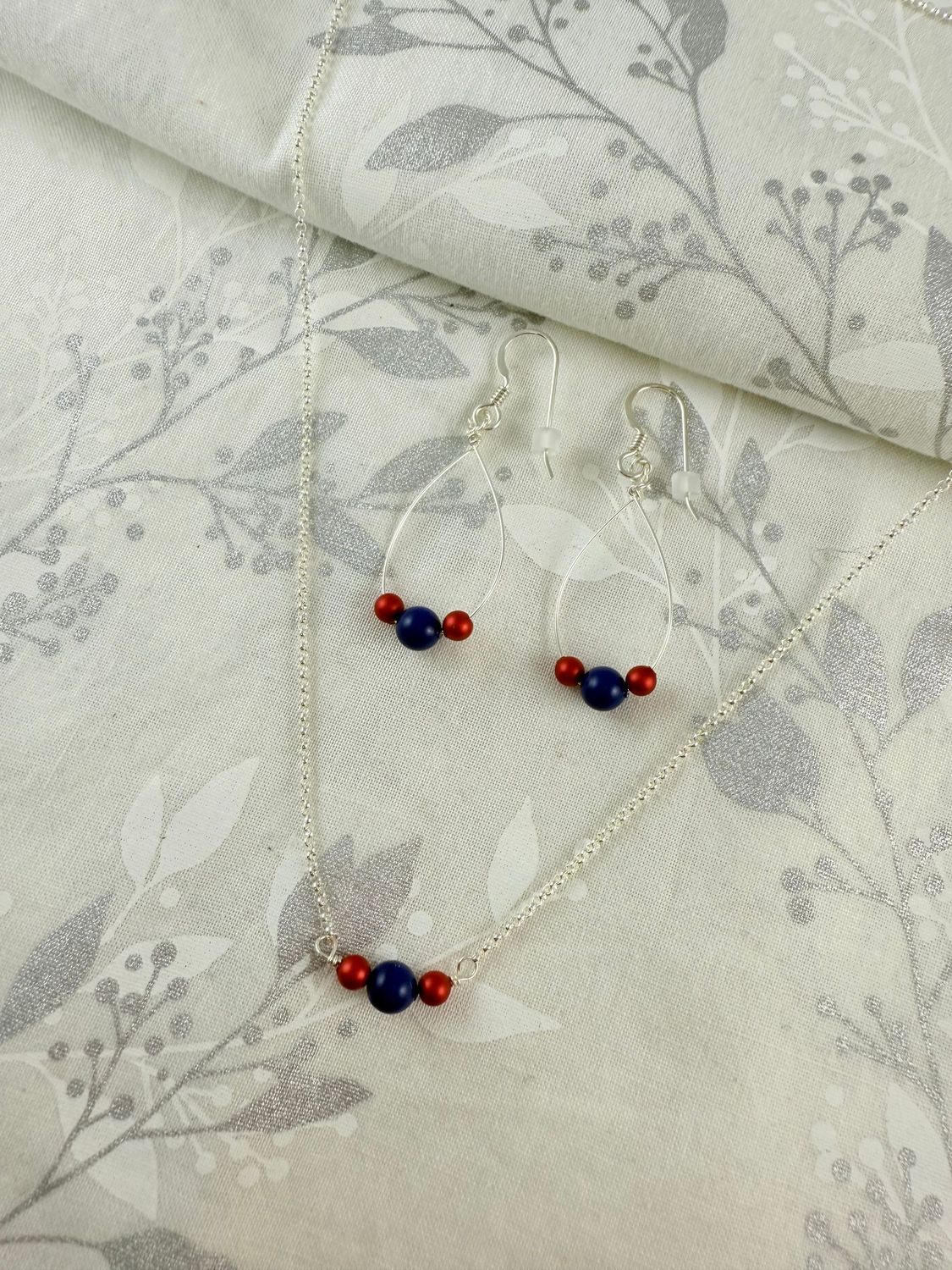 Tri-Pearl Set - Red/Blue
