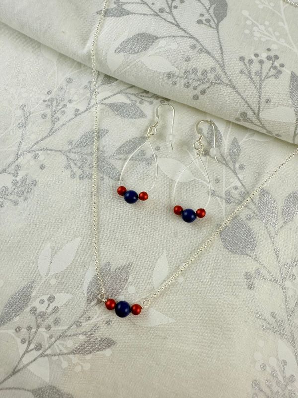 Tri-Pearl Set - Red/Blue